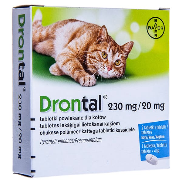 Drontal Cat attārpošanas tabletes kaķiem 230/20 mg N2